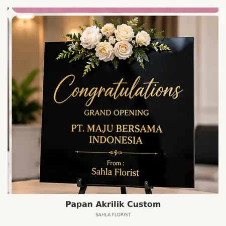 Papan Bunga Akrilik Graha Raya